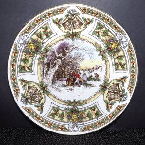 Christmas 1988 Collector Plate Caverswall Ltd Edition Stephen Barnsley 8 1/2"